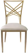 Gold OCTAVE velvet chair, beige #103