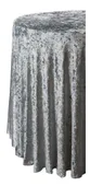 SHINY VELVET ROUND tablecloth HUGO in grey #826