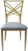 Gold OCTAVE velvet chair, blue grey #309