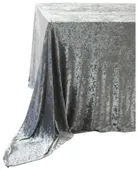 SHINY VELVET rectangular tablecloth HUGO in grey #826