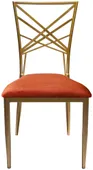 Gold OCTAVE velvet chair, pumpkin color #320