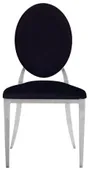 Silver DUPONT velvet chair, black #330/902