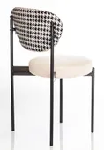 Black mix TEMPO chair with TEDDY seat and PIED-DE-POUL back