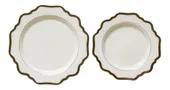 White ALLEN plate - set of 2