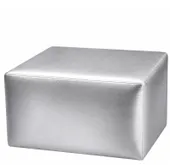 Cube pouf ARNO large, silver