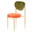 Gold mix TEMPO chair with PUMPKIN #320 seat and GREEN back #352