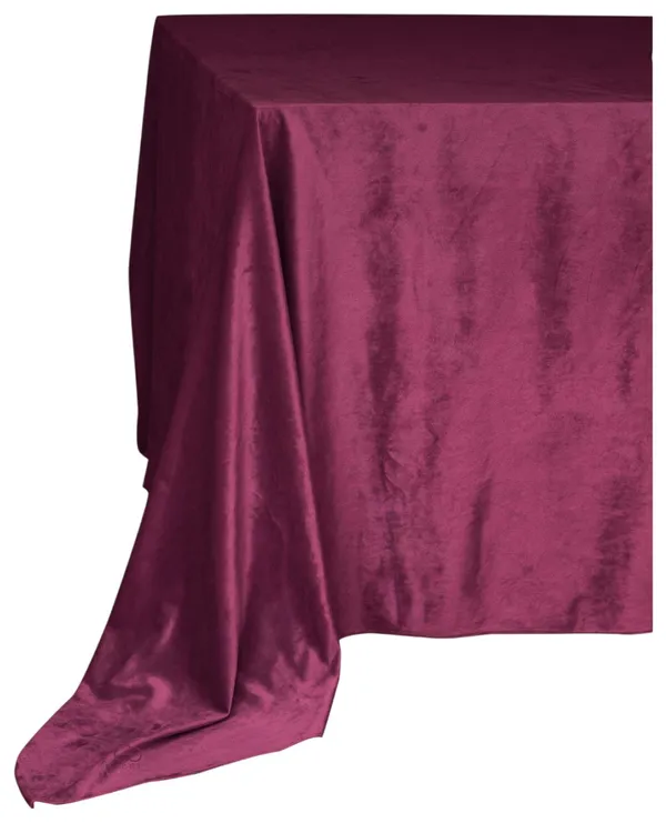 MATTE VELVET rectangular tablecloth ALT in burgundian #409
