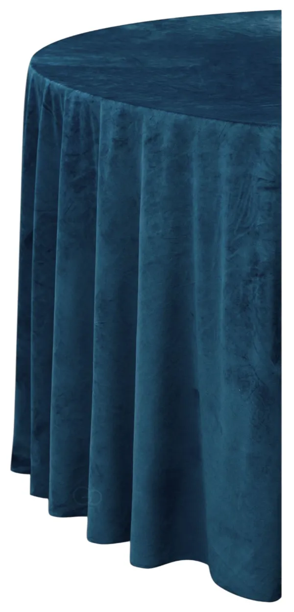 MATTE VELVET ROUND tablecloth ALT in blueberry #421