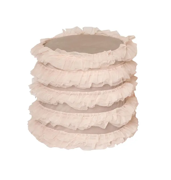 Round RUFFLES pouf – medium, #815