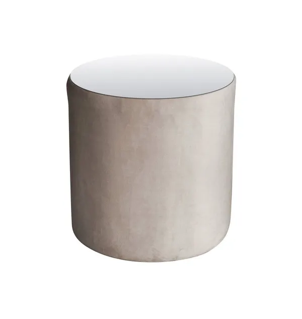 Medium NORMAN TABLE with mirrored top, beige #403