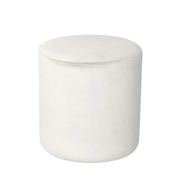 Medium round NORMAN pouf, off white #347/348