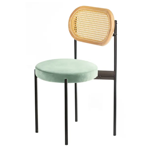 Mix RATTAN TEMPO black chair with FERN seat #350/351 