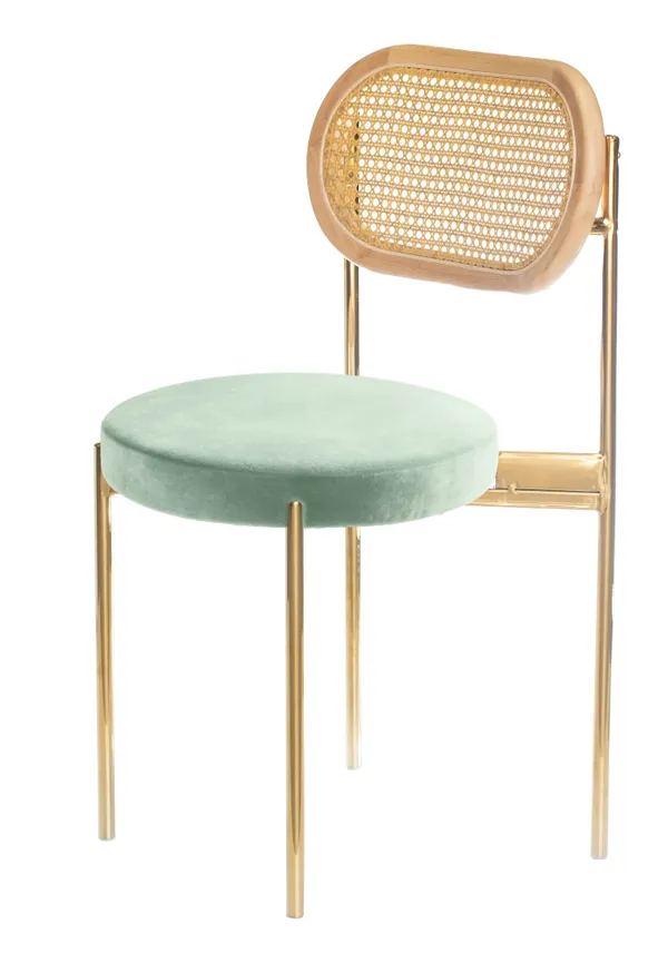 Mix RATTAN TEMPO gold chair with FERN seat #350/351