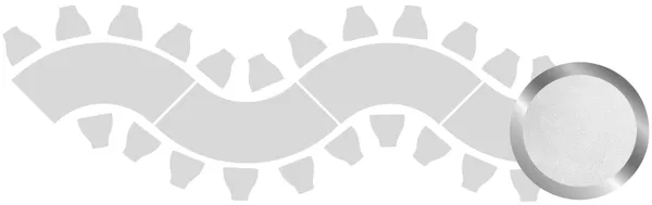 4-section WAVE-SHAPED table set in SILVER with WHITE VELVET top #101