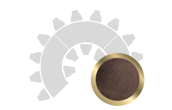 HORSESHOE-SHAPED table set in GOLD with CHOCOLATE VELVET top #114