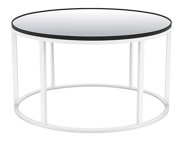 Low mirror table JAZZ with white base