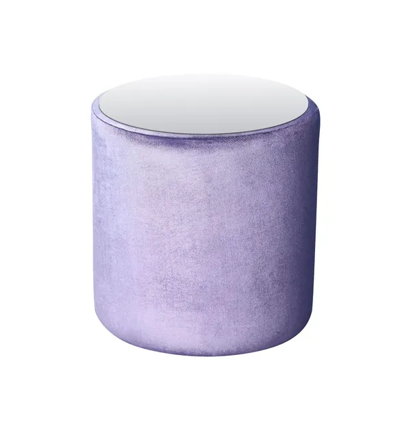 Medium NORMAN TABLE with mirrored top, ice lavender #337