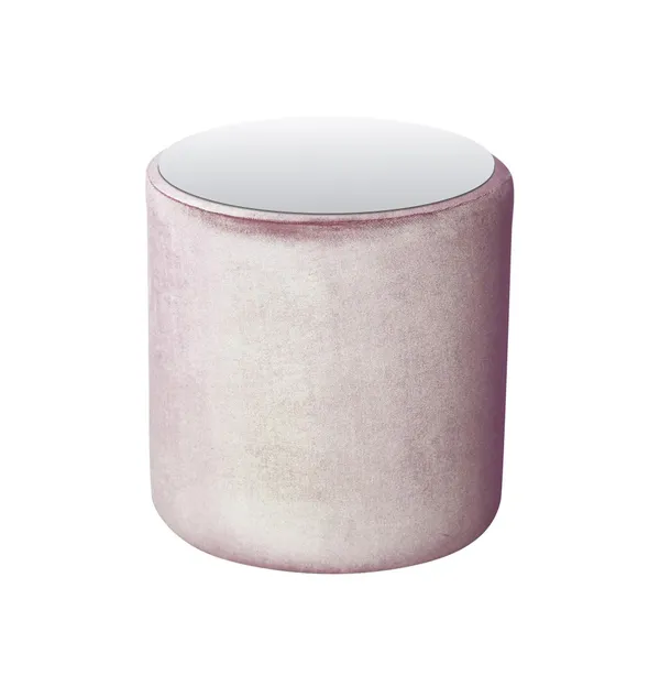 Medium NORMAN TABLE with mirrored top, ice pink #303