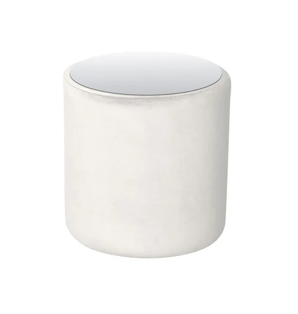 Medium NORMAN TABLE with mirrored top, off white #347/348