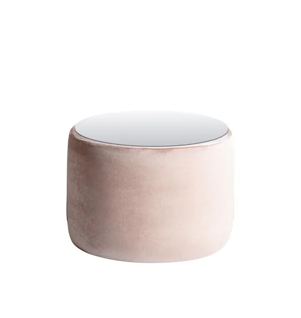 Small NORMAN TABLE with mirrored top, ice pink #303