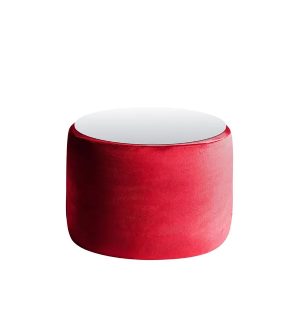 Small NORMAN TABLE with mirrored top, ice red #342