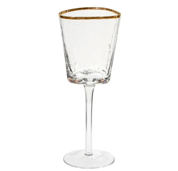 EVANS glass 390 ml with gold rim