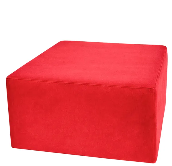 Large cube pouf ARNO, ice red #323