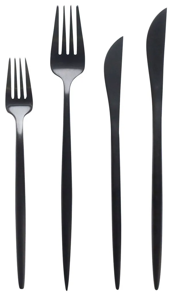 Black BAKER cutlery, set of 4