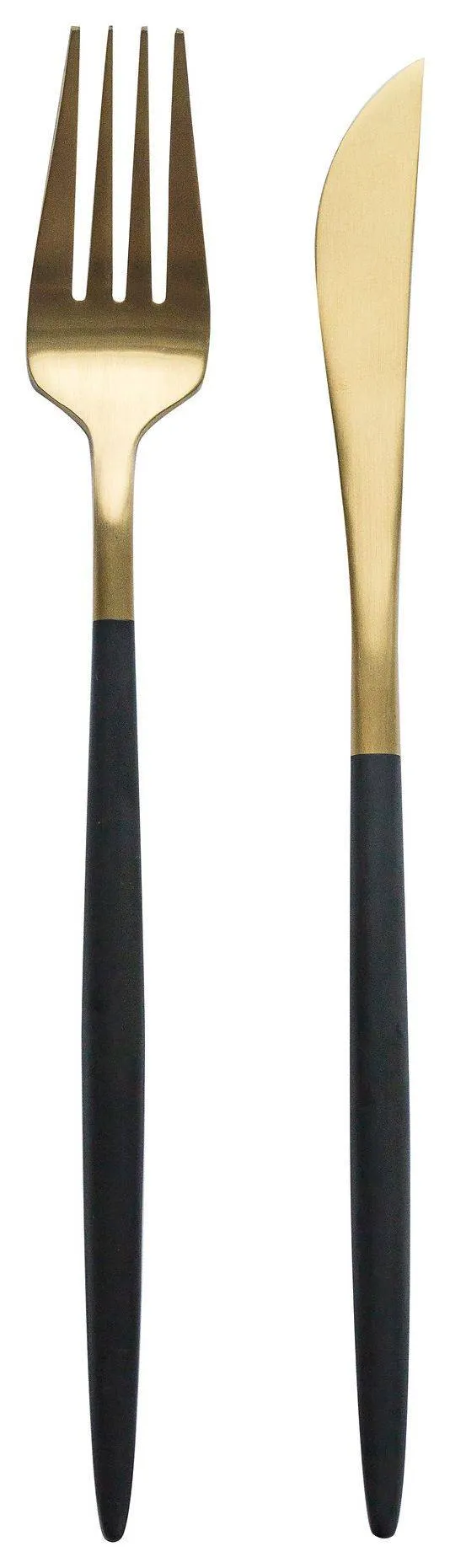 Black-gold BAKER cutlery, set of 2