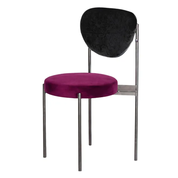 Black mix TEMPO chair with BURGUNDIAN seat #327 and BLACK back #332