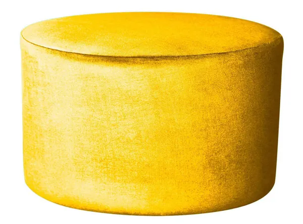 Large round NORMAN pouf, yellow #314