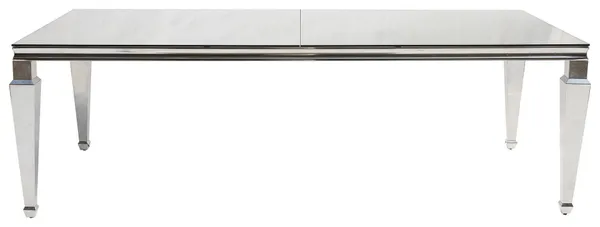 PREY silver rectangular table with mirrored tabletop