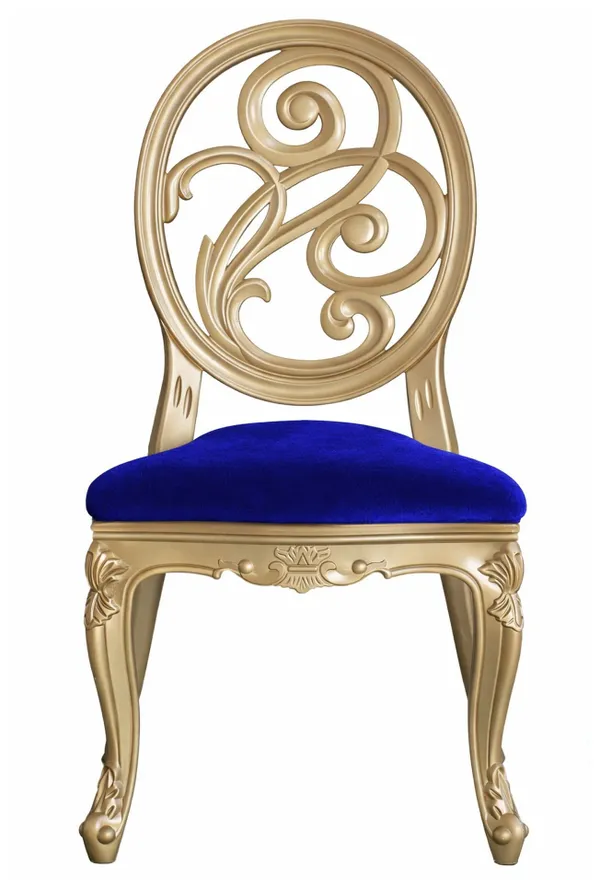 ORPHEUS chair velvet royal blue #311