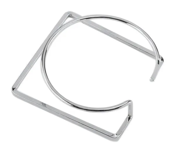 ELEGY silver napkin ring — decorative metallic texture for modern table styling.