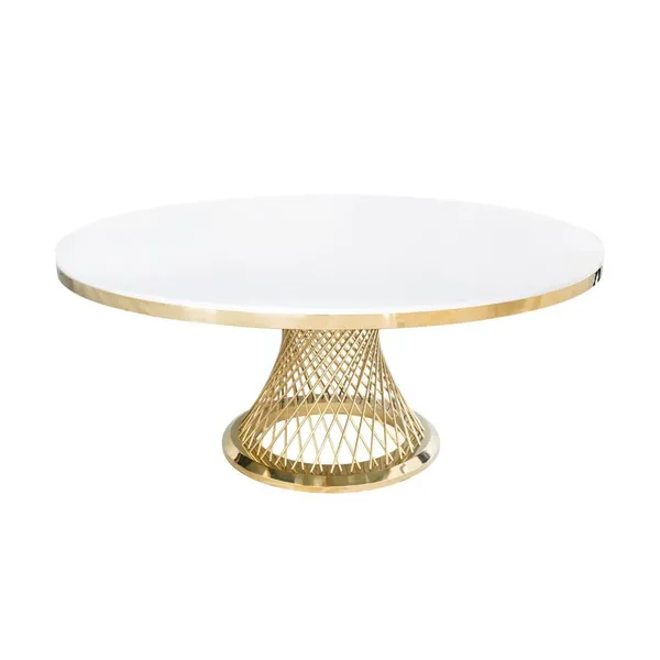 Gold HEROLD table with white top