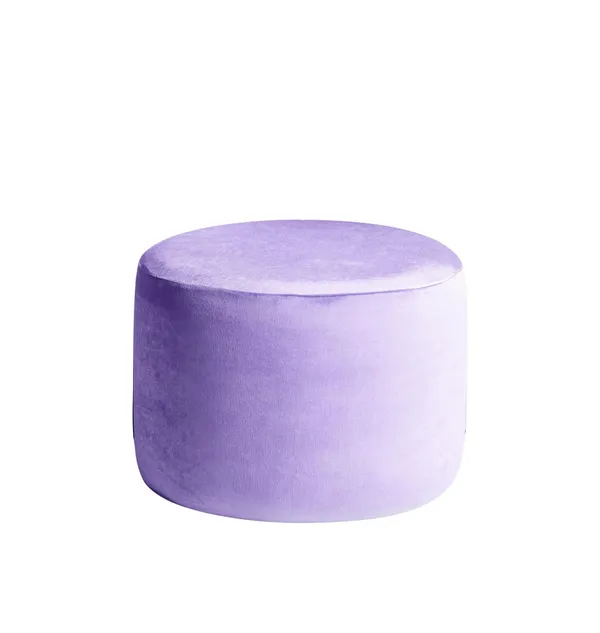 Small round NORMAN pouf, ice lavender #337