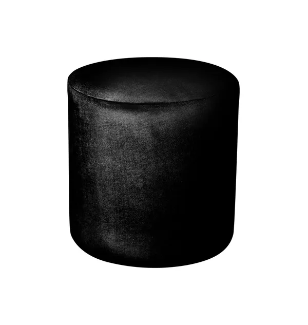 Medium round NORMAN pouf, black #112