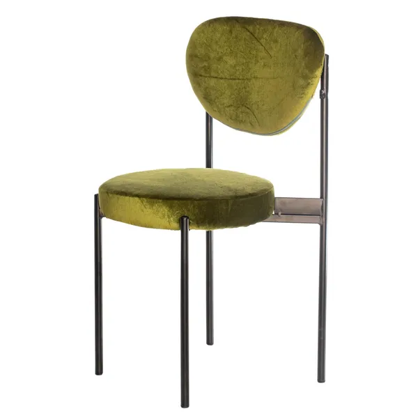 Black TEMPO chair with GREEN seat and back #352