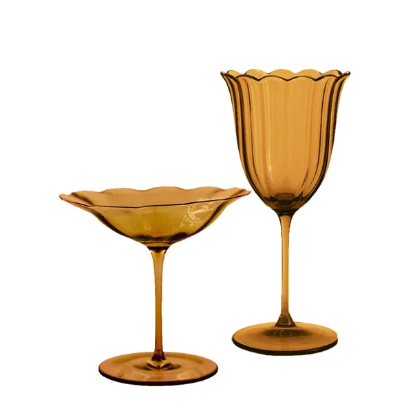 Caramel MUSSET glass, set of 2 with cocktail glass