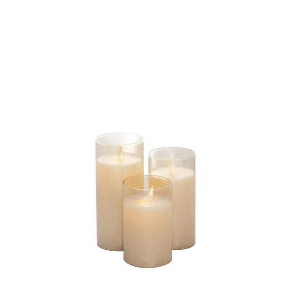 Gold led candles ODA, set of 3