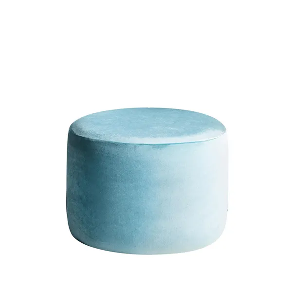 Small round NORMAN pouf, ice blue #355/921
