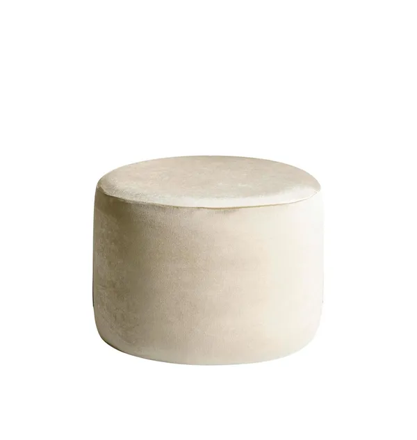 Small round NORMAN pouf, beige #403