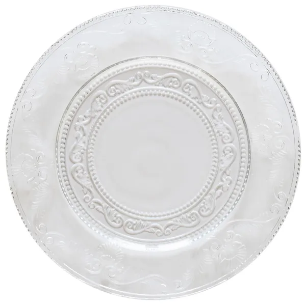 SUITE clear charger plate