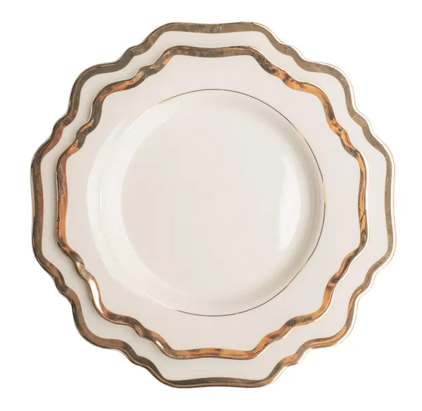 White ALLEN plate - set of 2