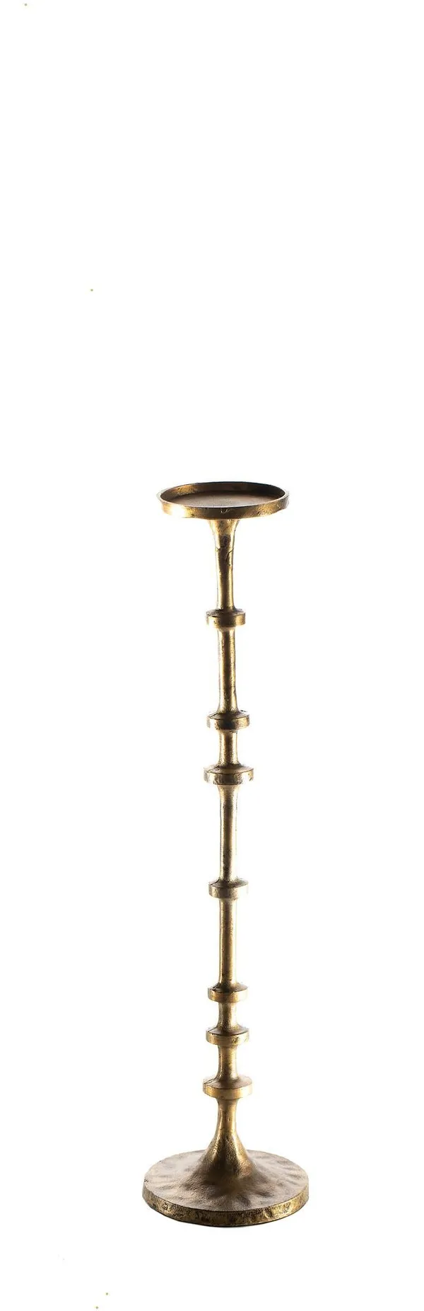 ANSELMI gold candleholder — polished metallic finish for elegant lighting.