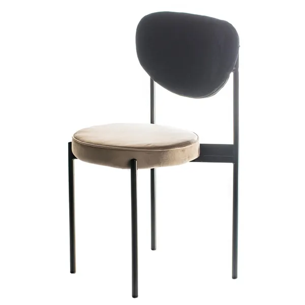 Black mix TEMPO chair with BEIGE seat and BLACK back
