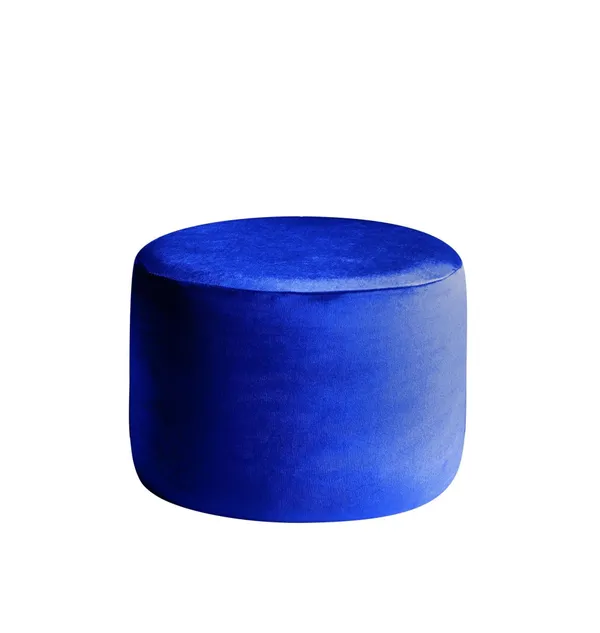 Small round NORMAN pouf, royal blue #346