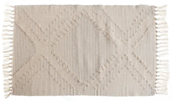 VALOIS woven rug — handcrafted from natural fibers, soft beige tone for elegant boho spaces.