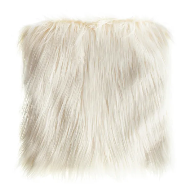 White fur cushion rental in Dubai — soft, elegant texture for cozy seating and lounge areas.