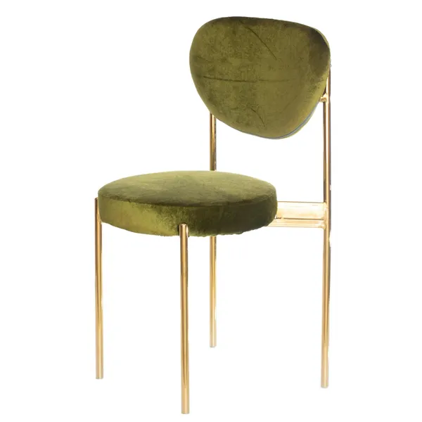Gold TEMPO chair with GREEN seat and back #352